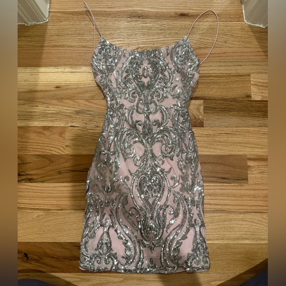 Windsor Formal/Dance Dress Pink and Silver - Picture 1 of 4